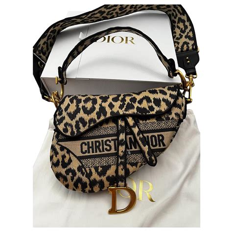 dior cheetah saddle bag|Dior saddle bag.